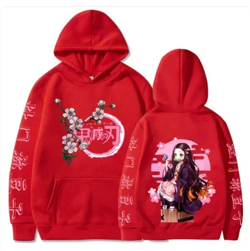 Kimetsu No Yaiba Demon Killer Sudadera con capucha Anime Kamado Nezuko Sudadera con capucha Otoño Invierno nueva moda Vintage hombres y mujeres ropa de calle