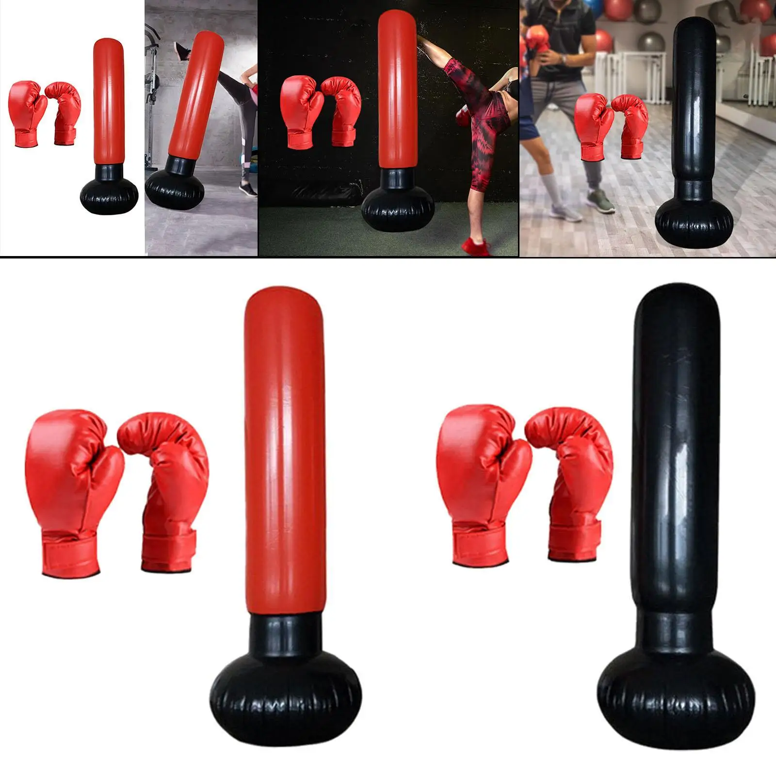 Inflatable Boxing Bag Boxing Equipment Stable Multipurpose Sandbag Boxing Toy for Kids Inflatable Punching Toy for Kickboxing