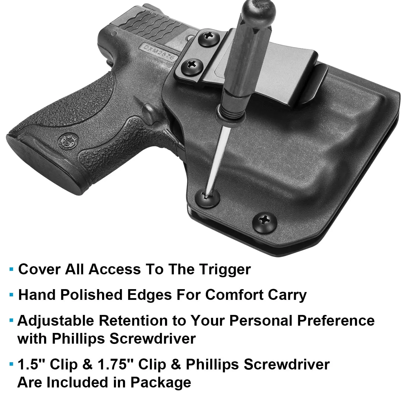 M&P Shield 9mm/.40 w/TLR-6 Holster IWB Kydex Compatible with sights Fit : S&W M&P Shield 9/.40 M2.0 Pistol Right Hand Tactical