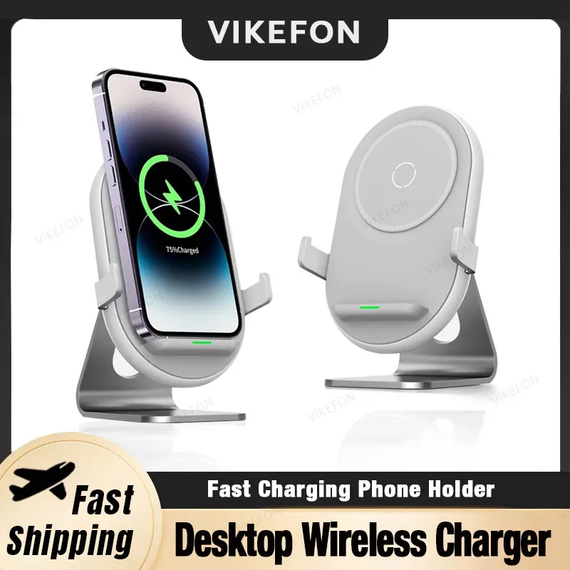 New Mobile Phone Holder Stand Wireless Charger Dock Desktop Lazy Smartphone Mount For iPhone Samung Xiaomi Fast Charging Station