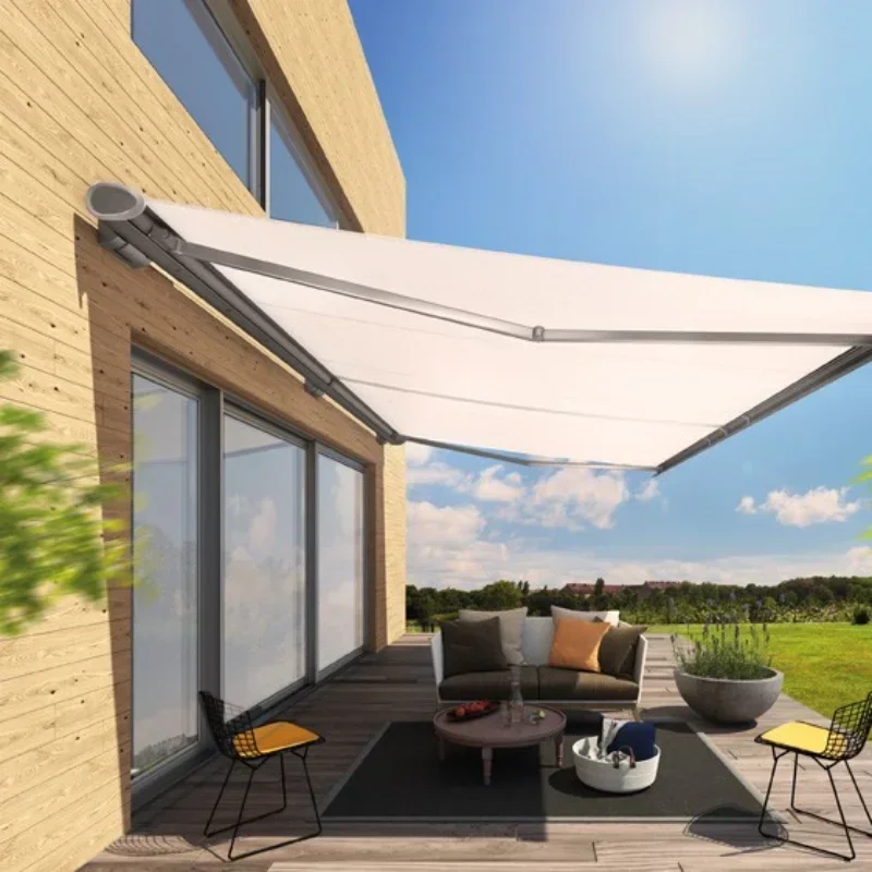 Strong Aluminum Folding Awning Manual automatic integration Retractable  Outdoor Patio Awning