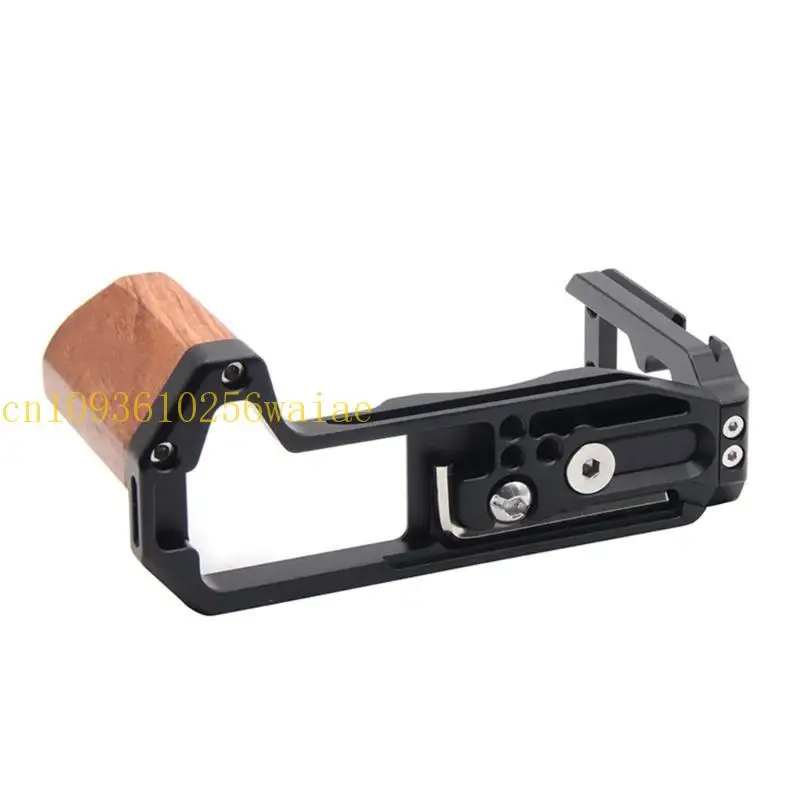 652F Camera Hand Grip for X-T5 Aluminum Alloy Video Bracket Accessories L Plate Wooden Side Grip Quick Release Plate