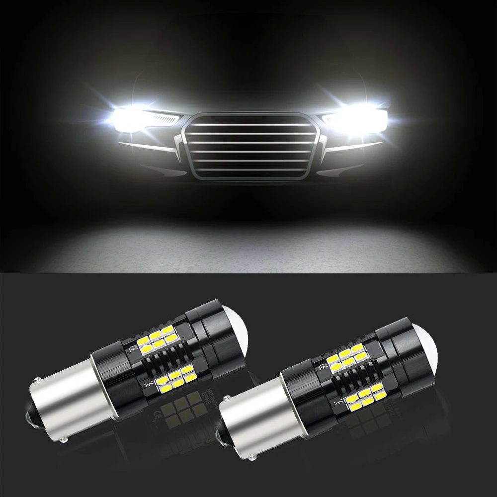 2X R5W License Plate Additional Brake Light Lamp 1156/1157 3030 Car Led Packing Trunk Auto Stroke Reversing Product Accessories