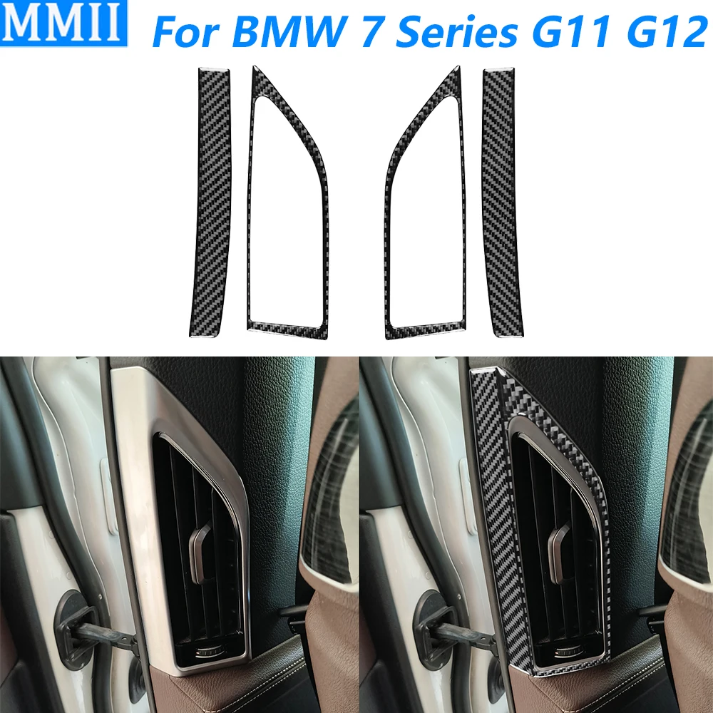 

Для BMW 7-й серии G11 G12 2015-2022, углеродное волокно, внутренняя B-подставка, вентиляционная панель, накладка, автомобильные аксессуары, внутренняя наклейка