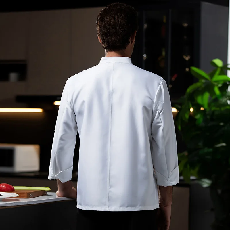 西洋レストランシェフ制服秋冬衣装ケータリングホテル食堂ベーカーケーキショップ作業服長袖