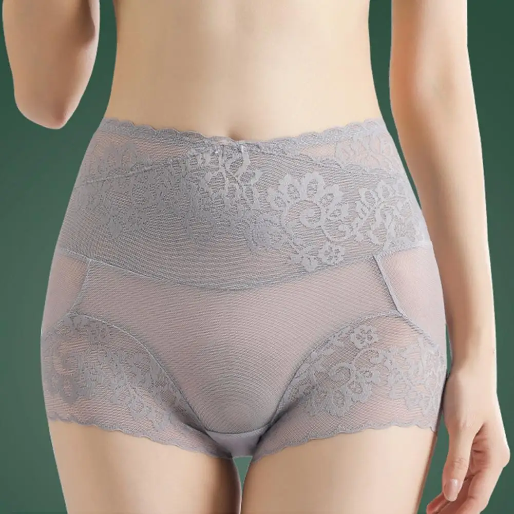 Women Briefs See-through Comfortable Sexy Mesh Quick Dry Solid Color Ultra-thin Butt-lifted Body-shaping Women Underpants