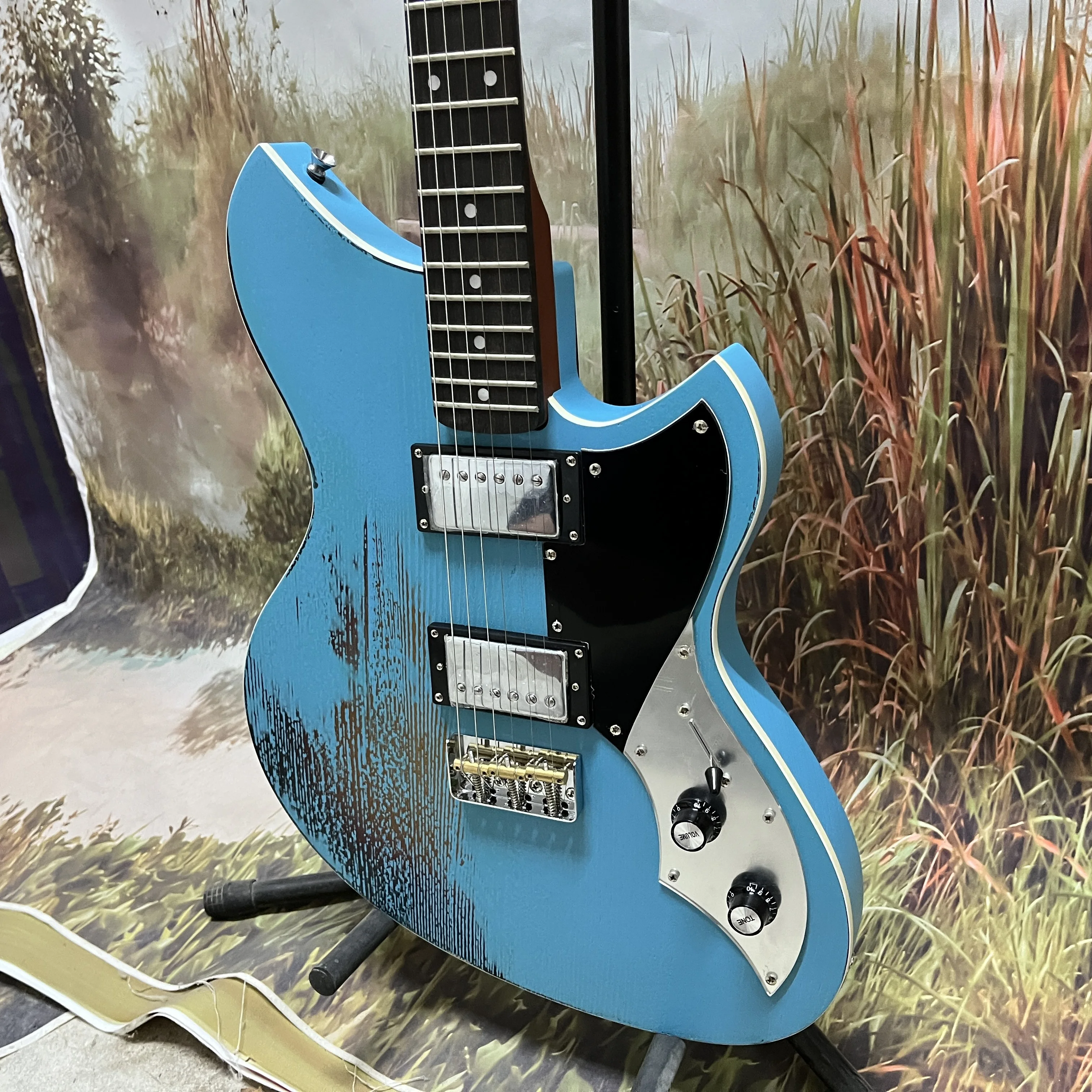 Vicers Handed Relics elektrische gitaar, 21 frets, HH pickups, elzenboom body, palissander toets, gemakkelijk te spelen, 6 snaren