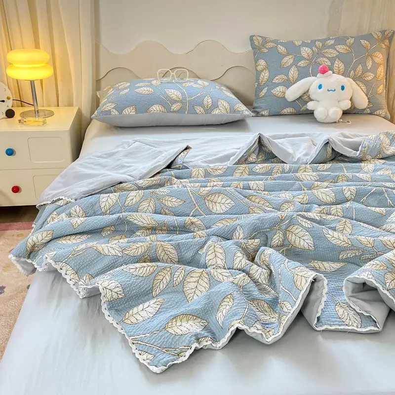 

Cool Feeling Water Washed Cotton Summer Quilt, Single Person Summer Cool Quilt, Student Dormitory Air Conditioning Quilt