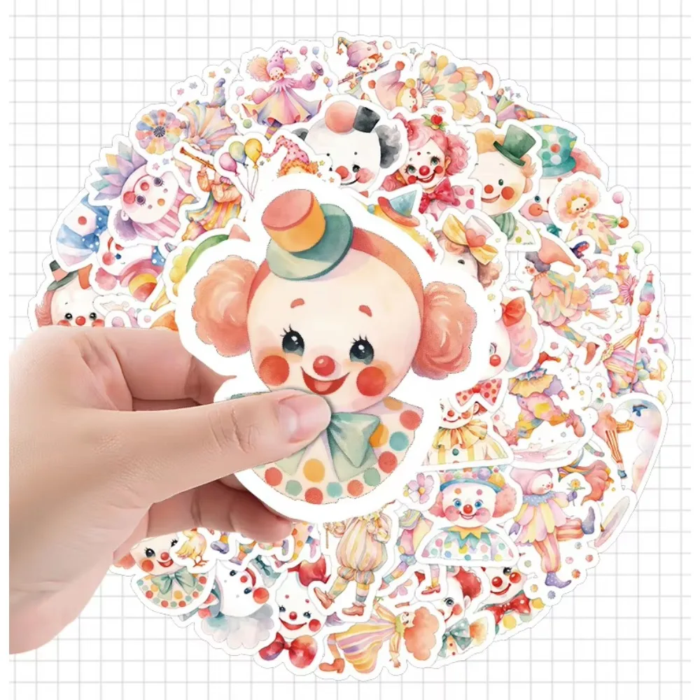 50PCS New Cute Clown Stickers Cartoon Graffiti Stationery iPad Computer Suitcase Bottle Guitar Wall Sticker Toy Decoration