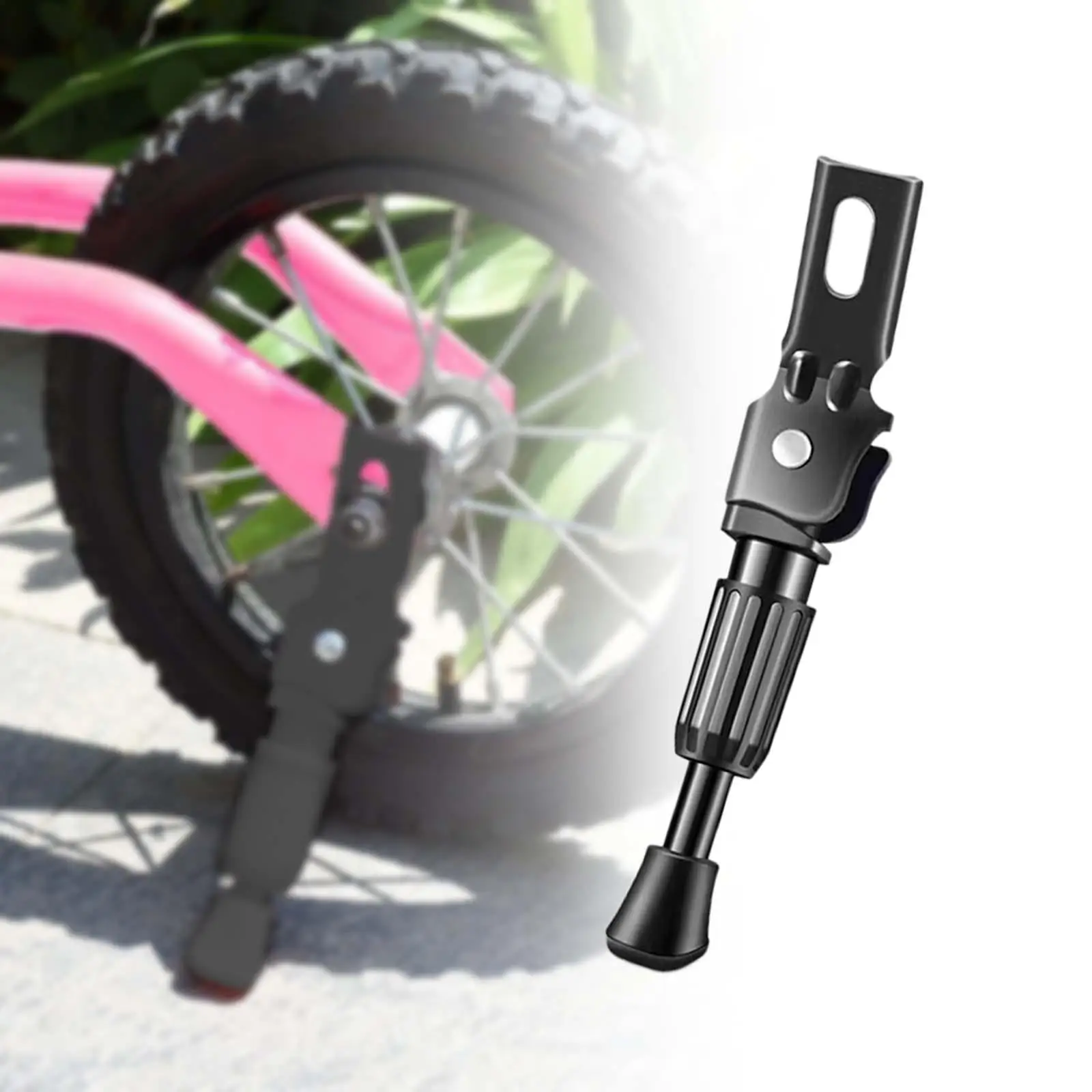 Kids Bike Stand for 12 14 16 18 Inch Wheel Bicycle Side Stand Rear Mount Steel Bicycle Support Rack Adjustable Bike Leg Stand