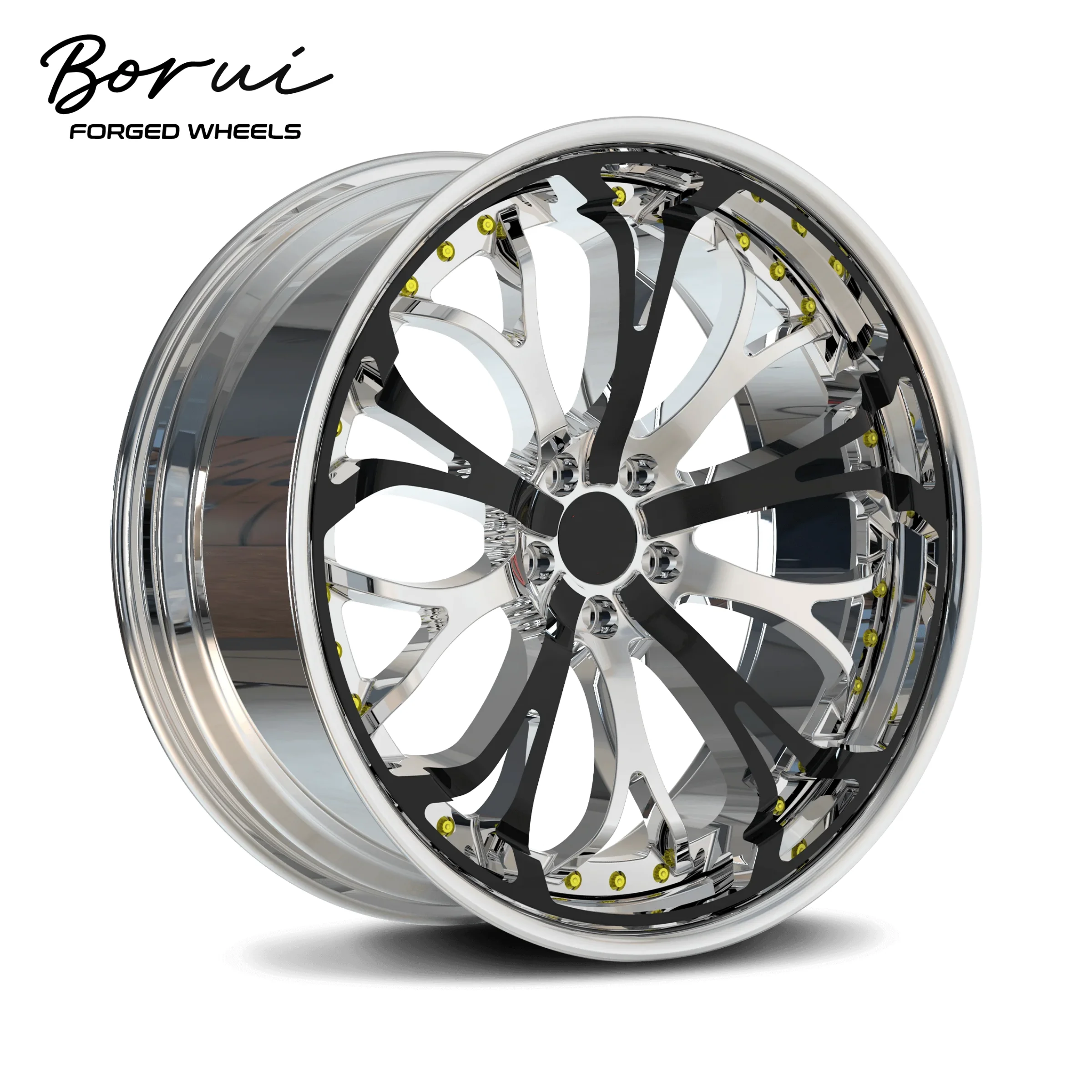 

Borui FOrged Wheels Two-Piece Auto Car Wheels With Forged Aluminum Alloy Rim New Condition 100mm PCD American Force Wheels Rims