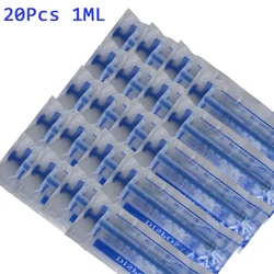 20 pz/set 1ML con campionatore monouso OPP plastica senza ago siringa nutriente siringhe per colla per alimentatore Sterile per animali domestici idroponici