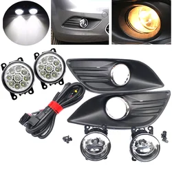 포드 포커스 MK2 2009-2011 헤드라이트 안개등 커버, 그릴 베젤 하네스, 포드 포커스 2 용 LED 안개등