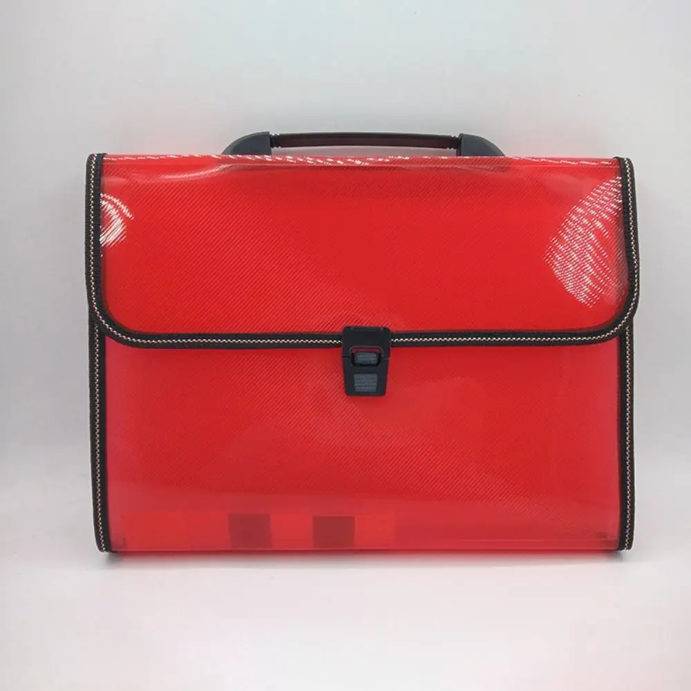 Bolsa de almacenamiento de papel de prueba de 13 bolsillos, carpeta de archivos de acordeón impermeable a prueba de polvo, Simple con pegatinas de índice