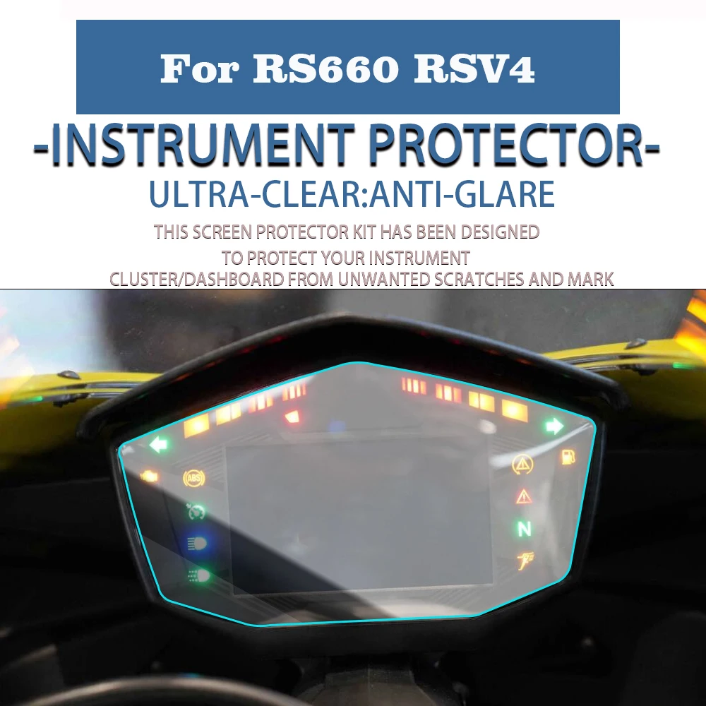 For Aprilia RS660 RS 660 RSV4 RSV 4 Tuono V4/660 Shiver/Dorsoduro 900 Cluster Scratch Cluster Screen Protection Film Protector