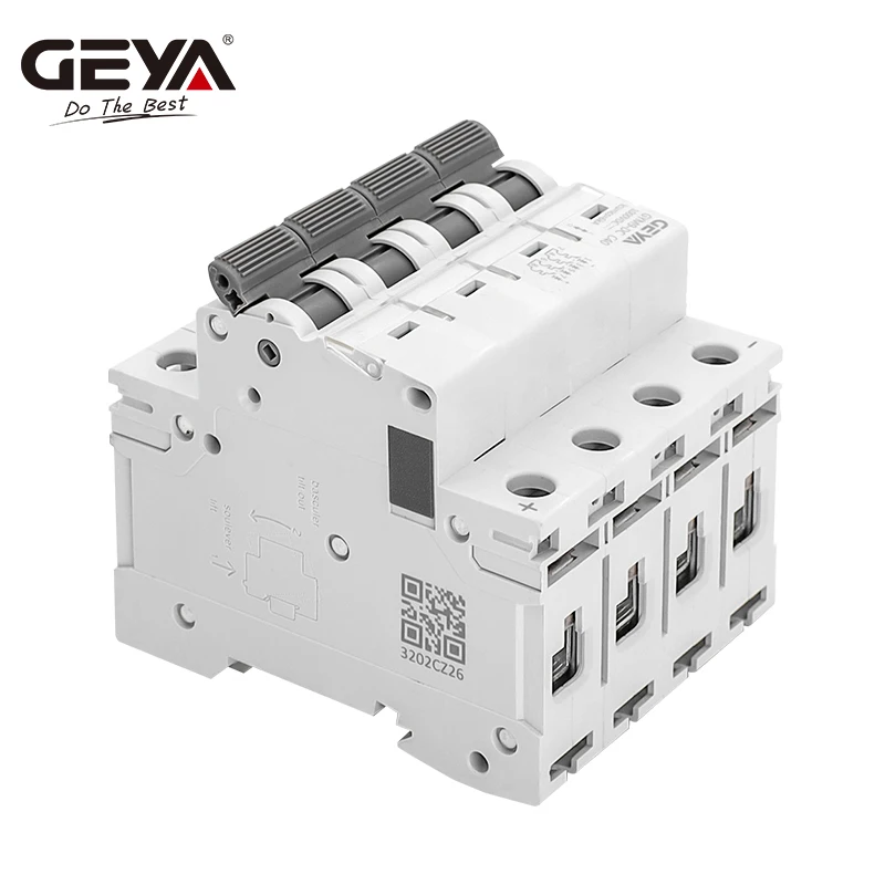 GEYA MCB DC 1000V MCB Mini Circuit Breaker DC 6A 10A 16A 20A 25A 32A 40A 50A 63A 4 Poles IEC60947