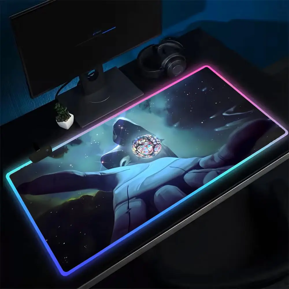 

Популярный коврик для мыши Crtoon A-Arcanes, игровой коврик для мыши в стиле аниме, светодиодные настольные коврики с подсветкой, резиновые настольные коврики XXL RGB