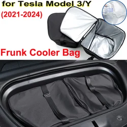 For Tesla Model 3 Highland 2024 Frunk Cooler Insulation Storage Organizers Bag Model Y L Front Trunk Outdoor Picnic Accessories