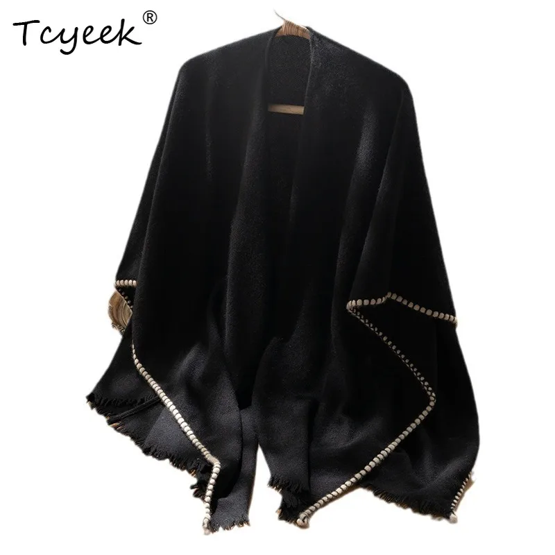

Tcyeek, 100%Pure Cashmere Elegant Scarf, Women Gift Fringe, Soft Fashion Skin Friendly Warm Shawl, 2024 Autumn Winter A47906QM