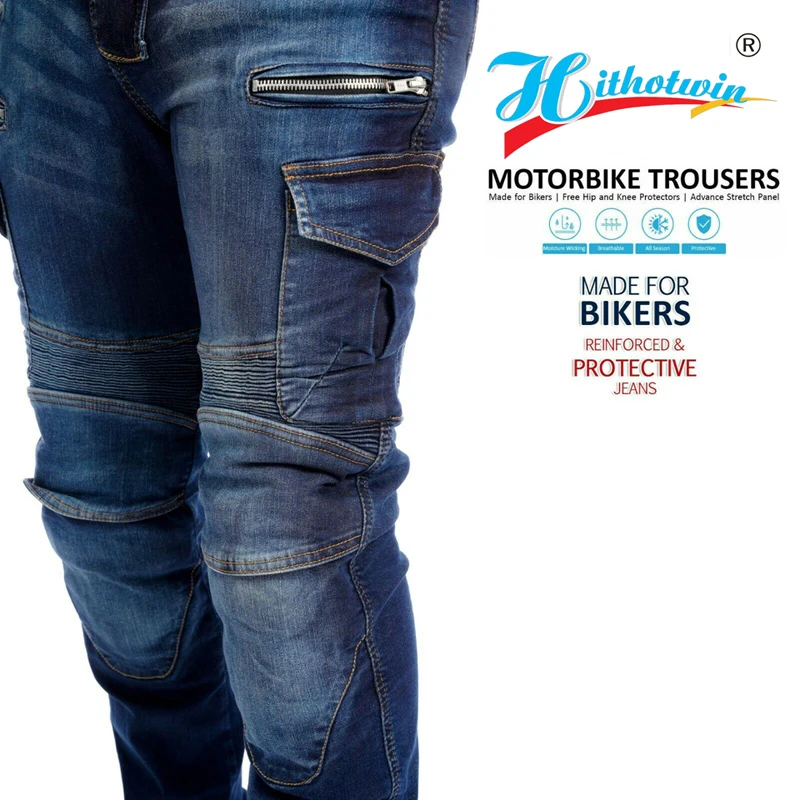 Pantaloni moto nero uomo cerniera equipaggiamento protettivo pantaloni moto blu pantaloni Motocross uomo grasso S-5XL extra large