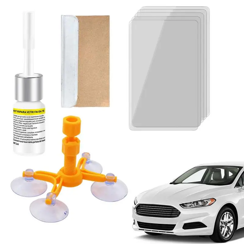 

Windshield Repair Kit Quick Fix Car Cracked Glass Windscreen Repair Tool Kit Resin Sealer DIY Glass Impact Scratch Repair Agent