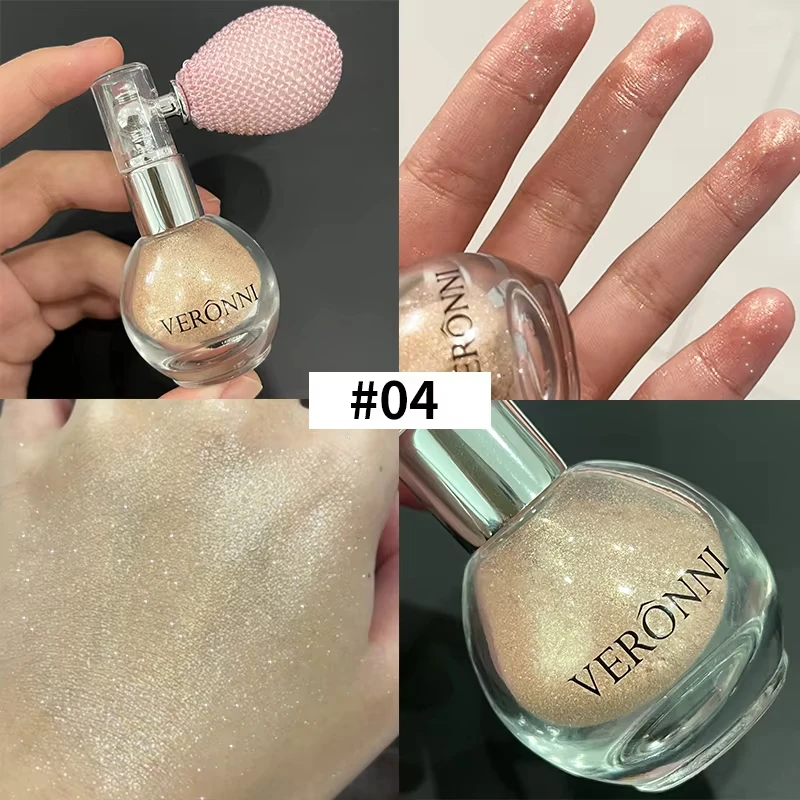 Diamond Highlighter Powder Spray Waterproof High Gloss Glitter Body Bronzer Highlight Powder Face Contour Illuminator Makeup