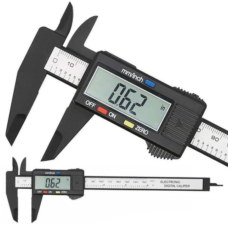 150mm 100mm Electronic Digital Caliper Carbon Fiber Dial Vernier Caliper Digital Ruler Gauge Micrometer Measuring Tool