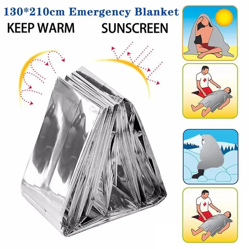 Outdoor Waterproof Emergency Survival Rescue Blanket Thermal Military Shelter Foldable Camping Tent