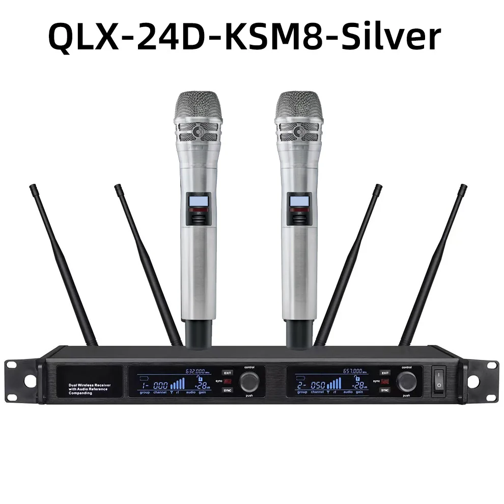 Accessoires instrument de musique POUR QLX-24D KSM8  Professionnel Sans Fil Microphone UHF Scène Performance