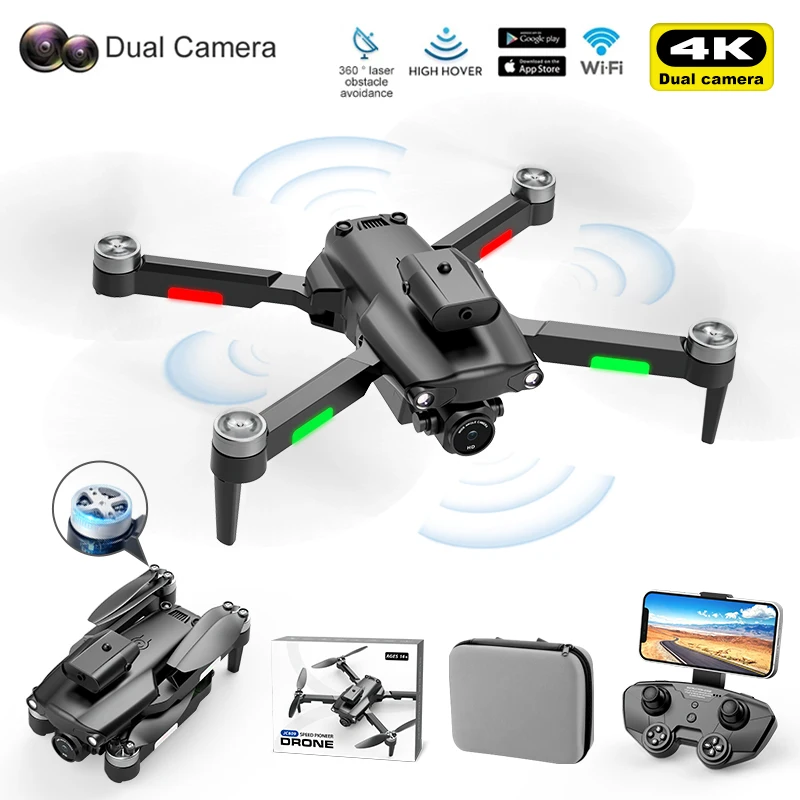Professional drone 809 4K HD aerial camera WiFi FPV Foldable obstacle avoidance brushless quadcopter helicopter toy Holiday gift