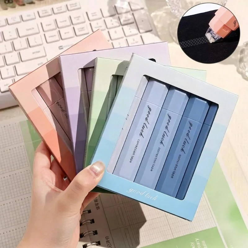 4pcs Waterproof Adhesive Tape Roller for Scrapbooking, Crafts,Gift Wrapping, Photo Mounting, Office Journaling Transparent Tape