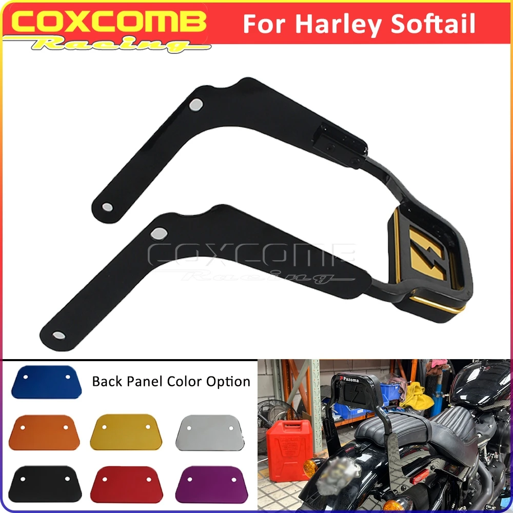 

Motorcycle Rear Passenger Backrest Pad Club Style Sissy Bar Cushion For Harley Softail Standard FXST Street Bob FXBB Deluxe FLDE