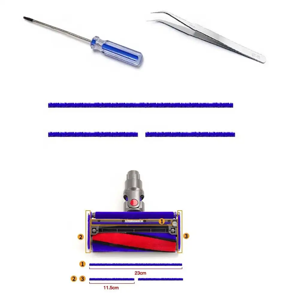 ディソンv6 v7 v8 v10 v11用の交換用ストリップ,豪華なフェルトストリップ,セラミック,交換部品