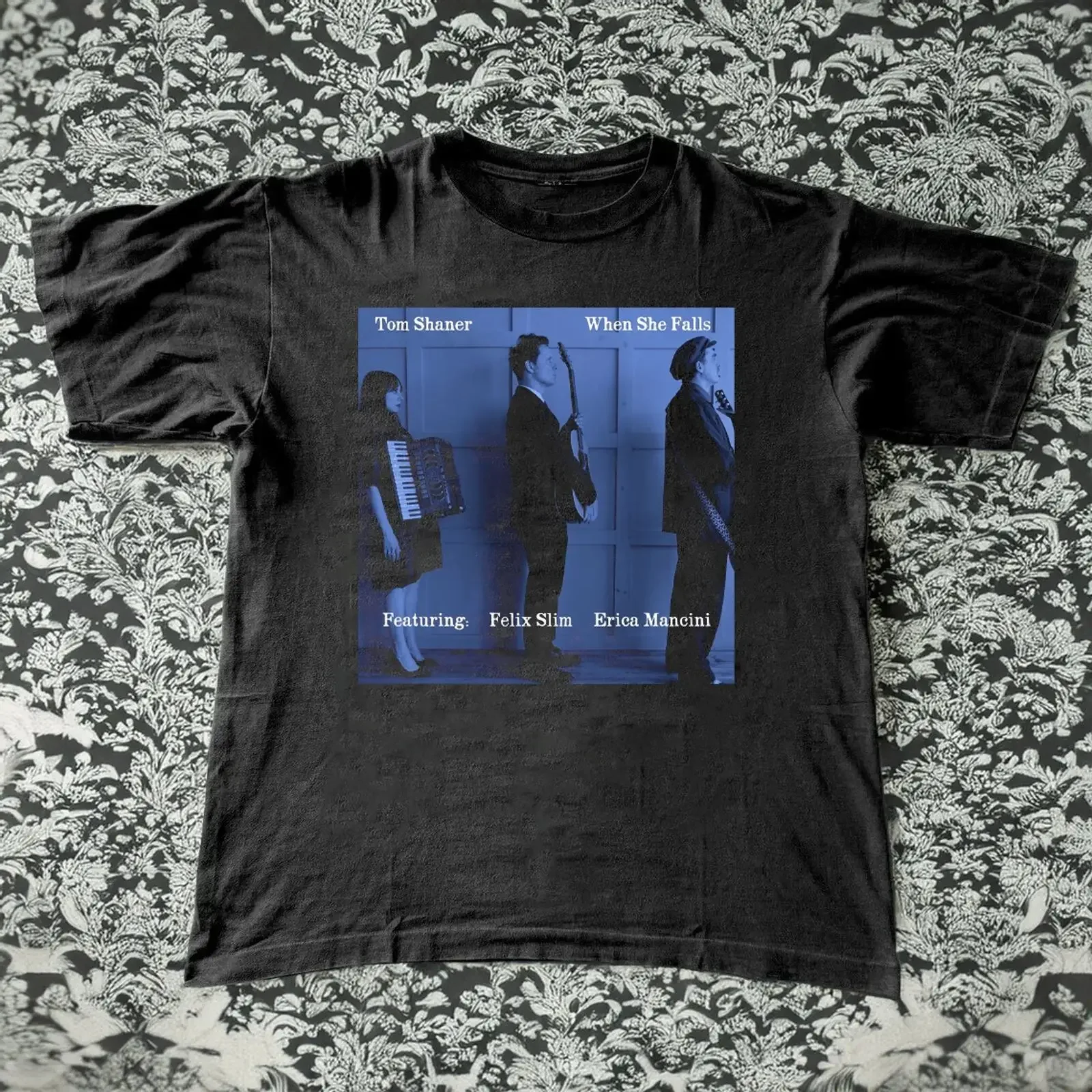 When She Falls Tom Shaner Black Cotton T Shirt Full Size S 5XL TH321 vintage Washed Unisex Top For Everyday Wear streetwear