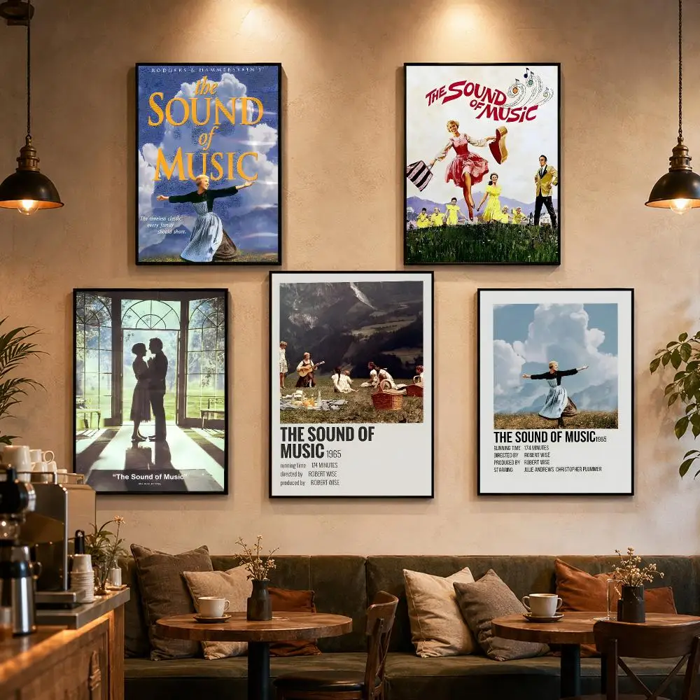 Classics Film The S-Sound Of Music Poster Self-adhesive Art Waterproof Paper Sticker Coffee House Bar Dorm Room Wall Decor