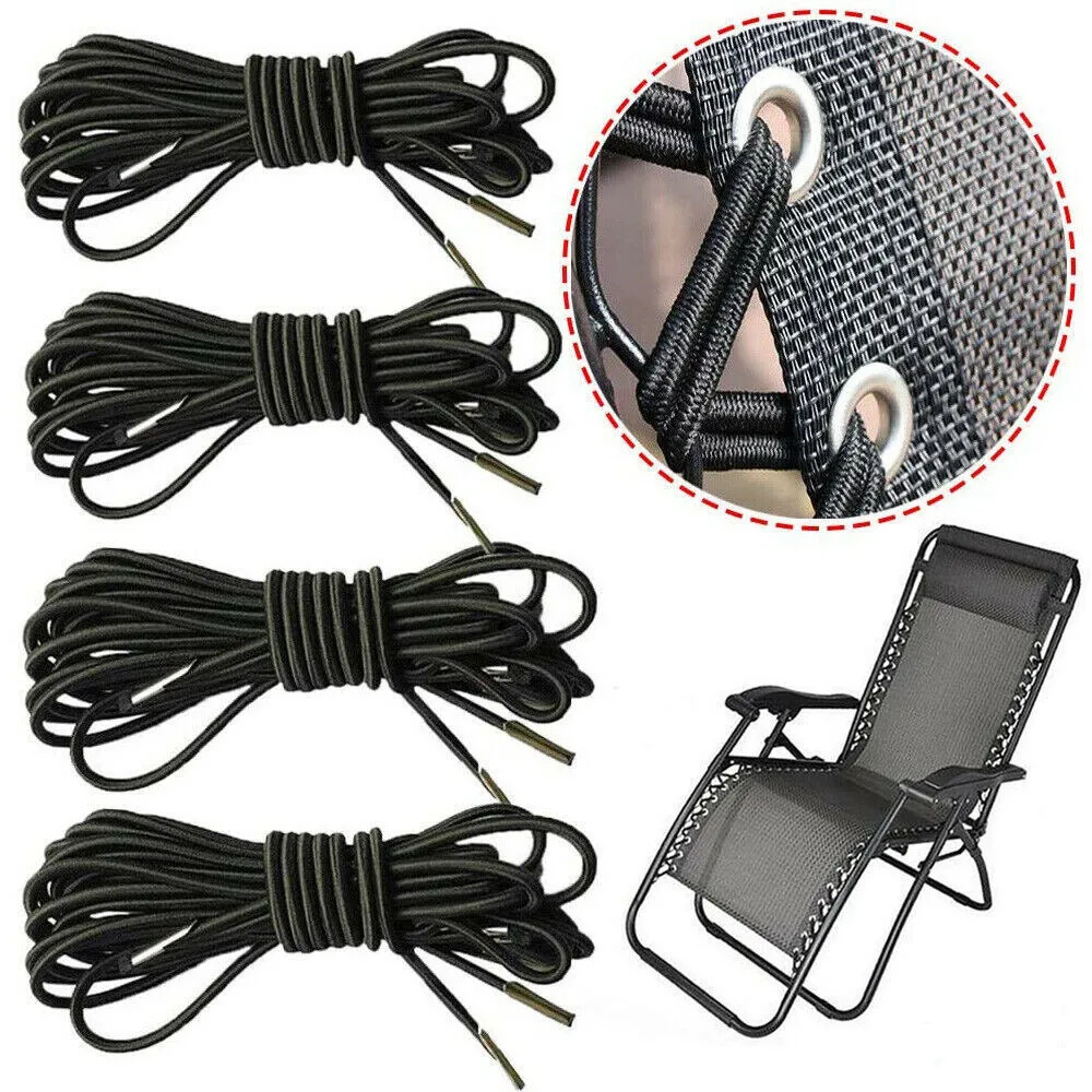 4/8pcs Élastique Corde pour Chaise Pliante Chaise De Gravité Inclinable Lacets Pièce De Rechange Longue Inclinable