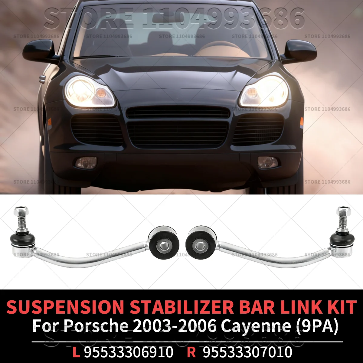 

Для Porsche 2003-2006 Cayenne (9PA) комплект звеньев стабилизатора подвески OEM 95533306910 95533307010 95533306911 95533307011