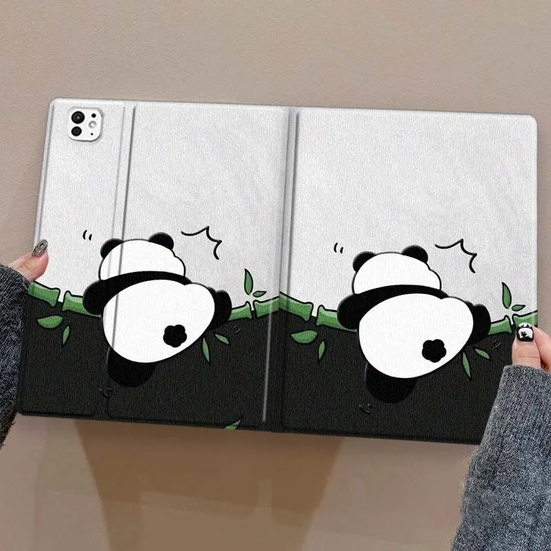 Cartoon Fun Panda For iPad Pro Air mini 7 6 5 4 11th 10th 7th 6th 5th Inch Tablet Case Soft