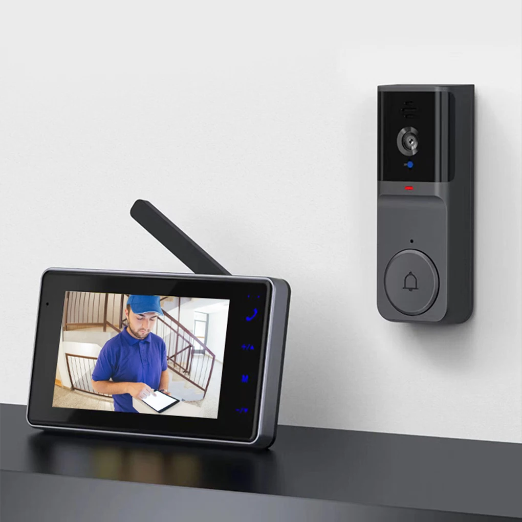 M16A Wireless Video Doorbell 4.3inch Waterproof 1080P 2.4G Video Camera IPS Screen Infrared Night Vision Doorbell