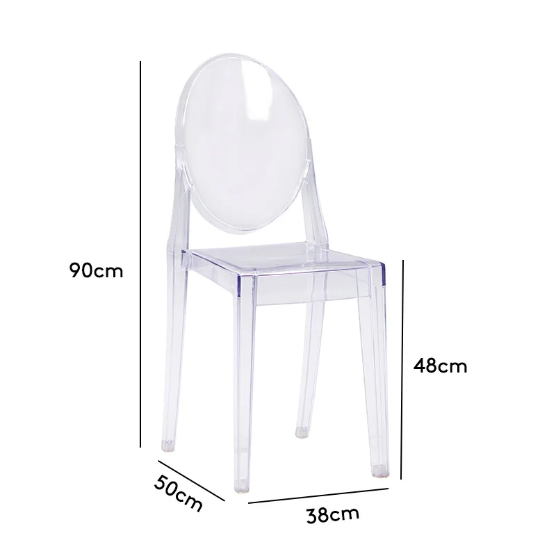 Nordic Dining Chair Ins Ghost Chair Devil Internet Celebrity Household Plastic Crystal Stool Acrylic Transparent Makeup Chair