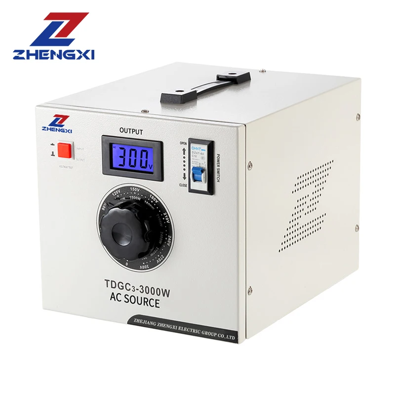 

TDGC3-3000VA 3000W Single-Phase Voltage Regulator 300V LCD Servo Adjustable Output 220V AC 50Hz Frequency SVC Stabilizer