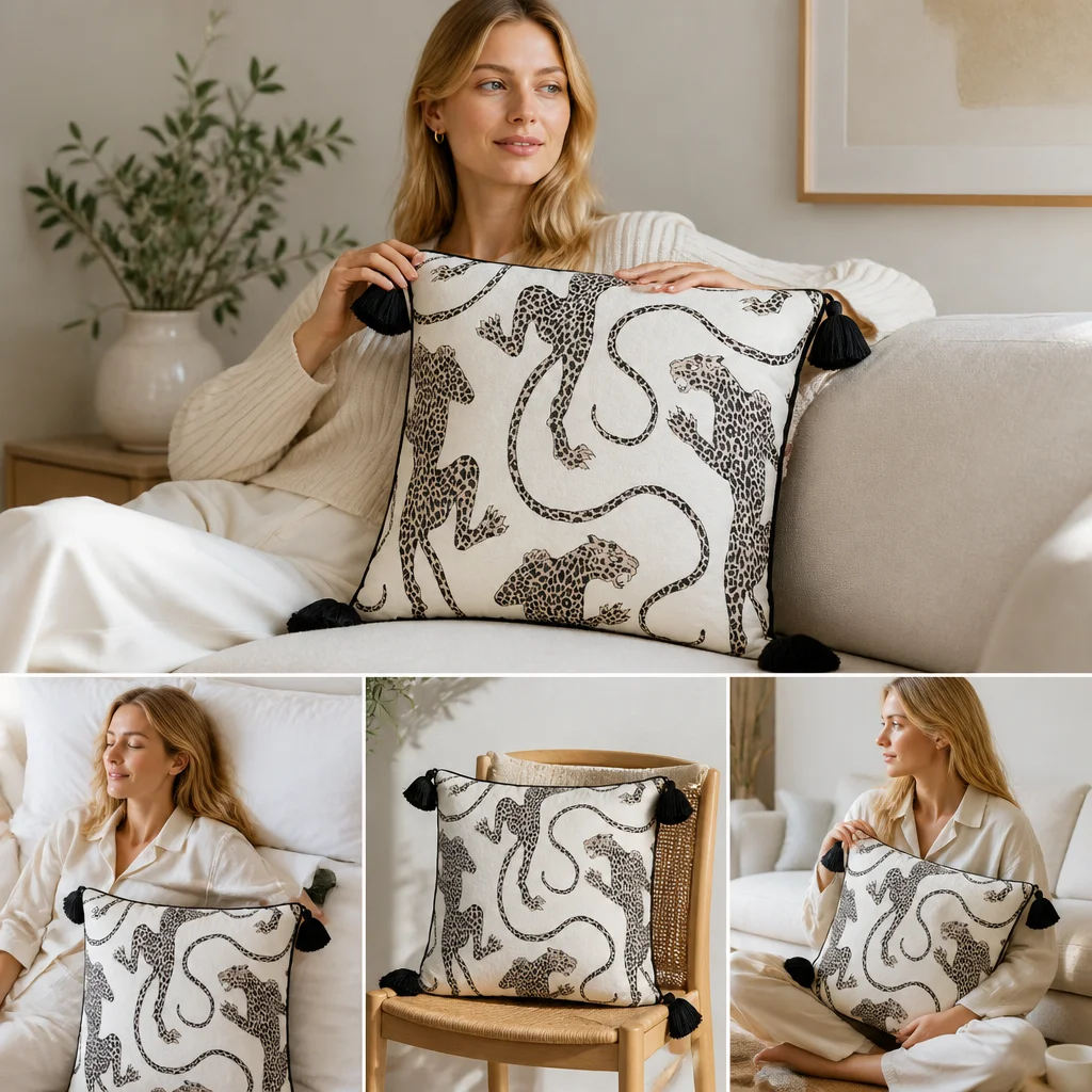 30x50cm Luxury Cushion Cover Full Branch - Maillard Brown Pillow Case For Home Hotel Bed Living Room Sofa
