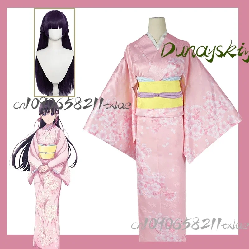 

КосплейMy Happy Marriage Косплей-кимоно юката Набор для Сакуры Сезон Сисен Миё Костюм Парик Летний аниме Фестивальный наряд