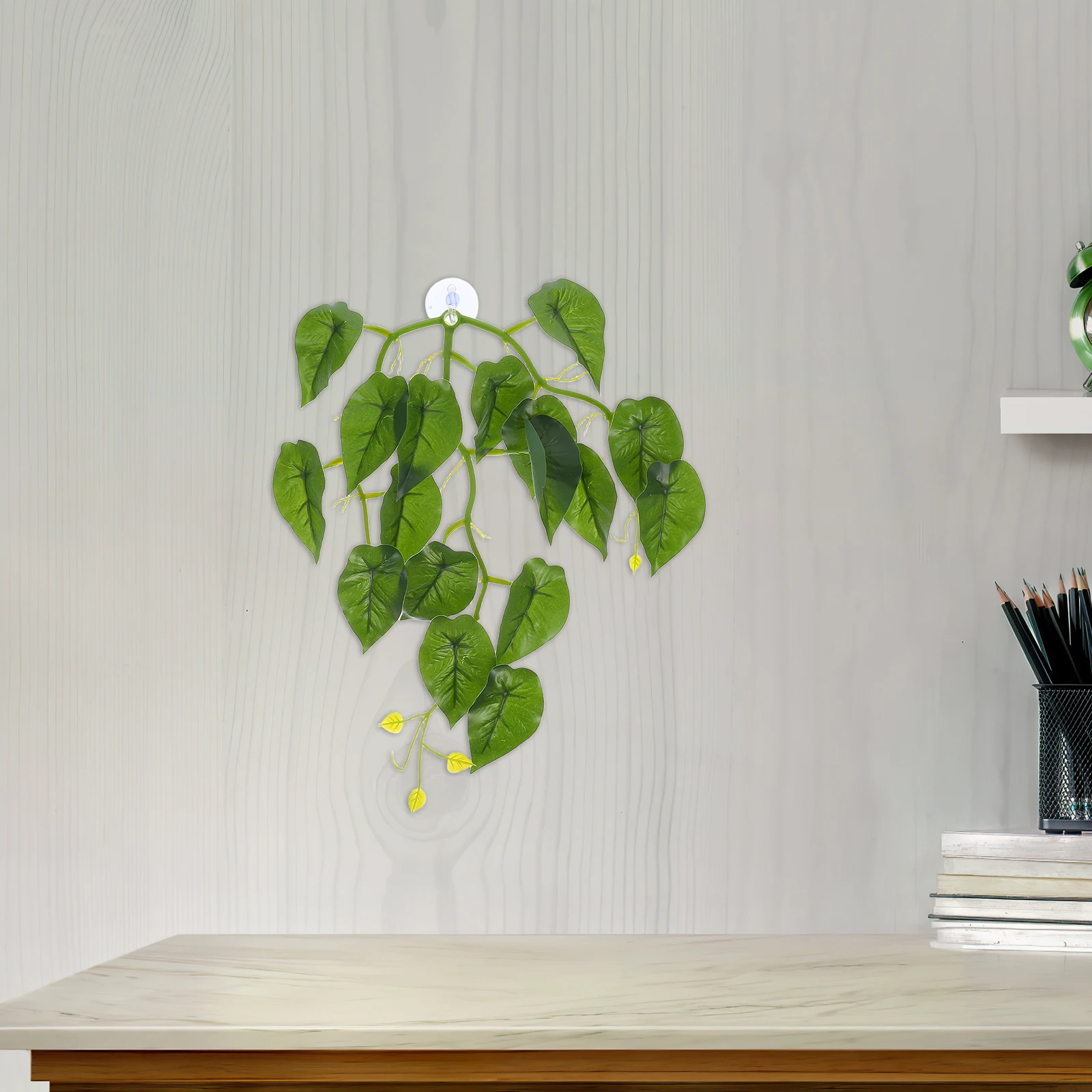 

Simulated Reptile Box Plants Terrarium Decor Tank Lizard Habitat Fake ABS Durable Portable Suction Cup Easy Installation Home