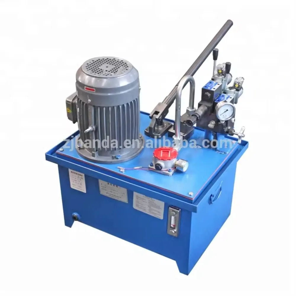 professional durable low noise hydraulic power pack with manual pump