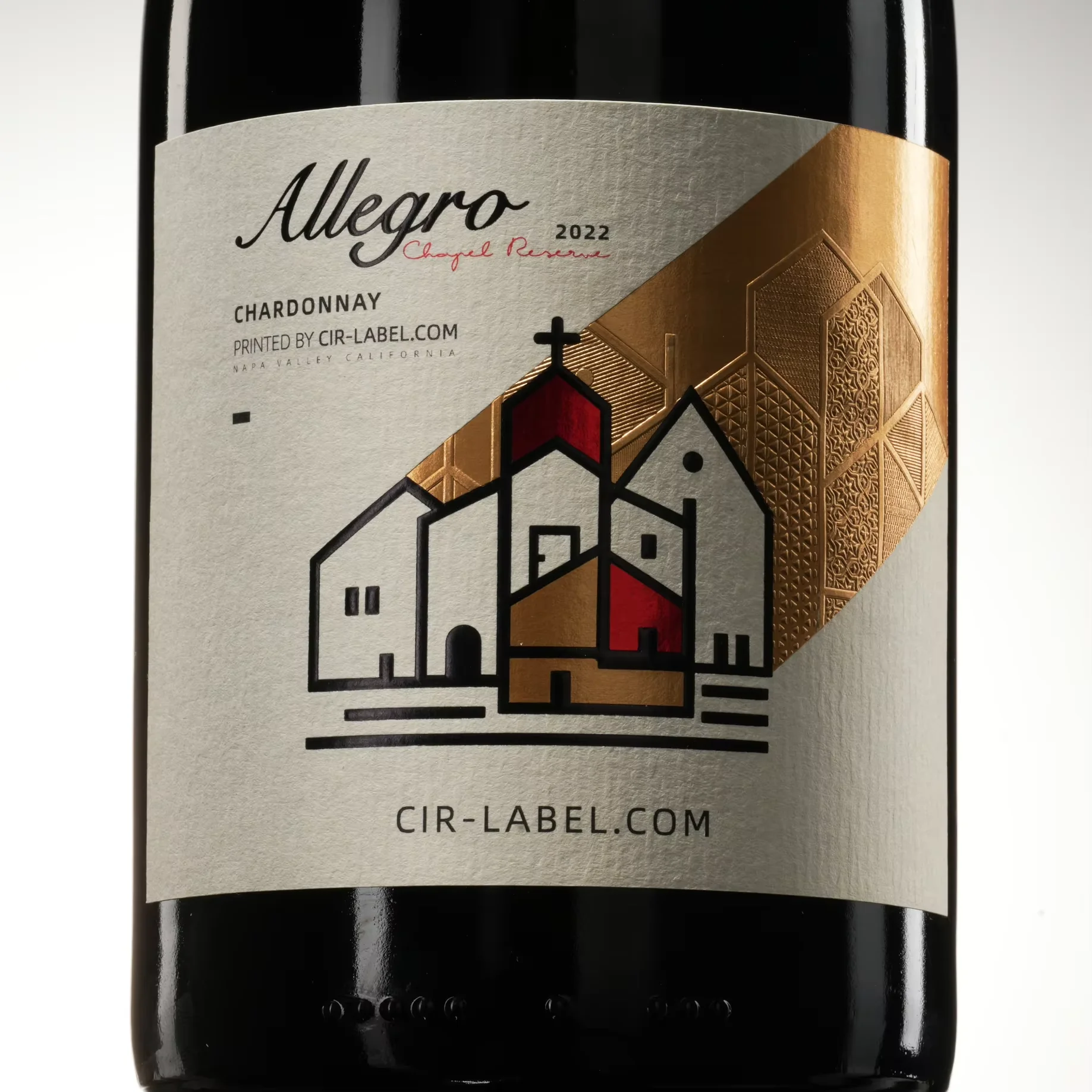 Custom Fine-Textured Wine Labels｜Embossed & Foil Stamping｜Art Paper｜Sticker Printing