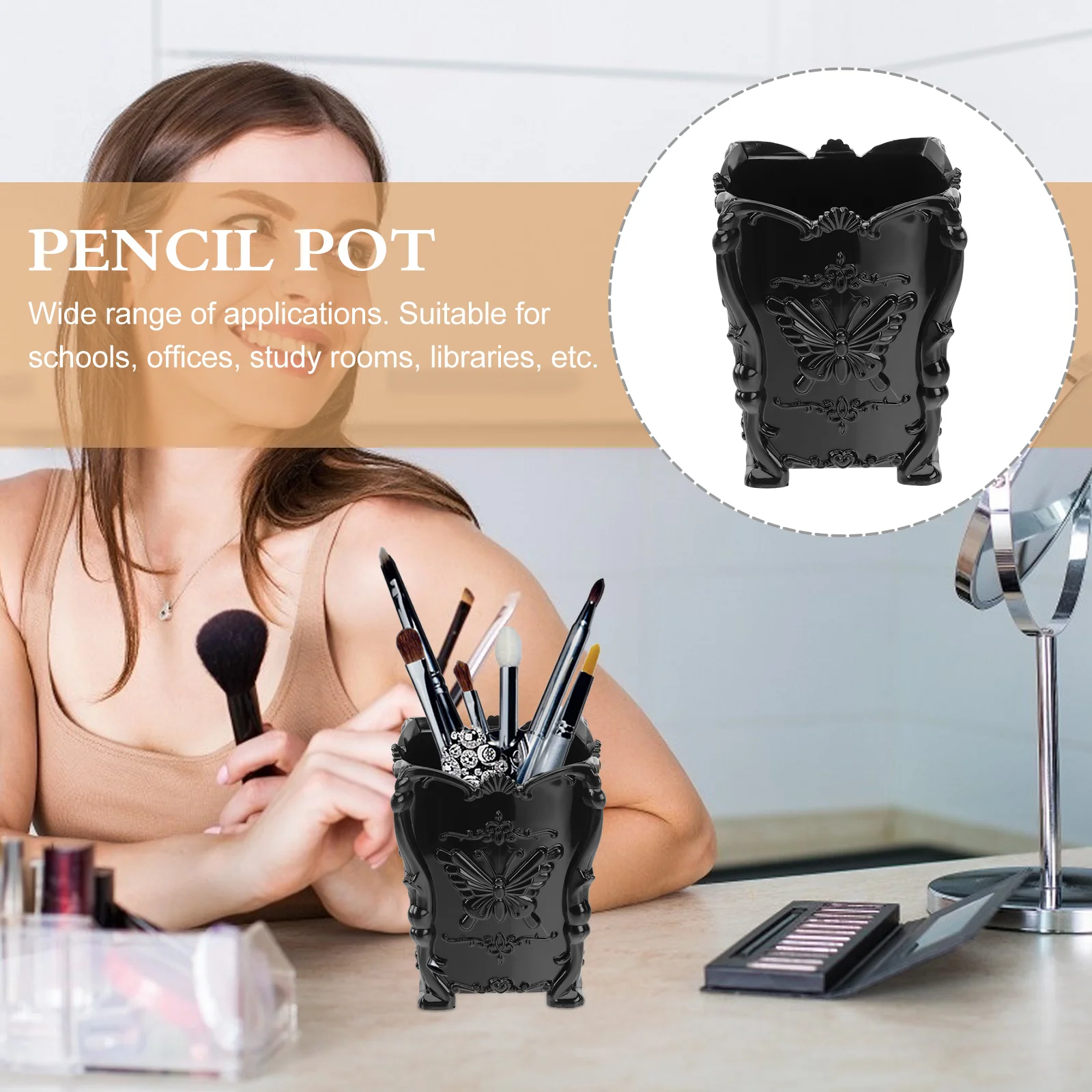 Pemegang YANG BAGUS Makeup Brush Cup Remote Control tiga dimensi Pot akrilik