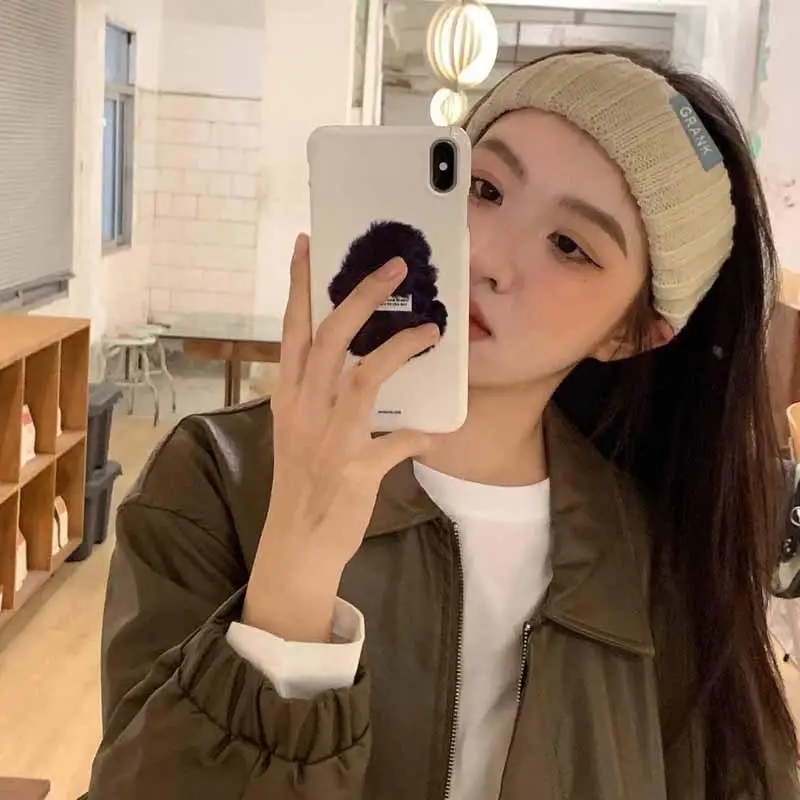 النساء الشتاء واسعة عقال بلون محبوك الدافئة حك الفتيات فاسق مطاطا أغطية الرأس الرياضة العصابات الشعر الملحقات