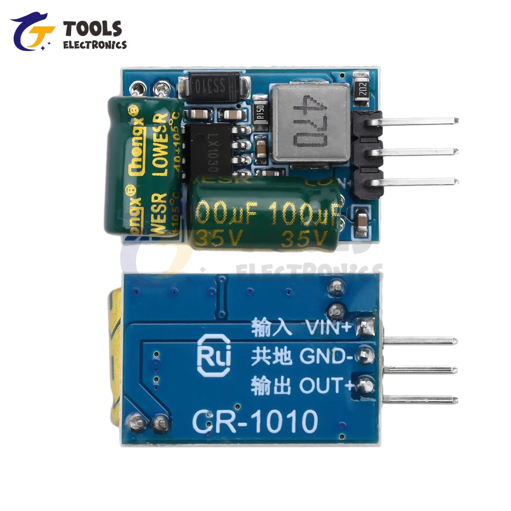 

DC10-100V Step-Down Power Supply Module 24V 36V 48V 60V 72V to 3.3V 5V High Current 1A High Voltage Resistant