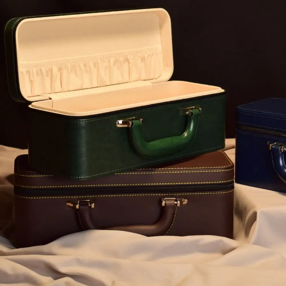PU Leather Bracelet Display Box Rings Necklace Velvet Inner Jewelry Storage Boxes Organizer Holder Bracelet Carrying Case